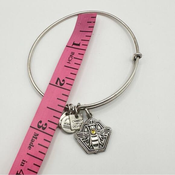 Alex & Ani Queen Bee Bangle Bracelet Silver tone Casual Collectible Jewelry - Picture 3 of 5